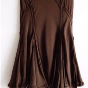 NWOT Max Studio Silk Skirt with intricate design